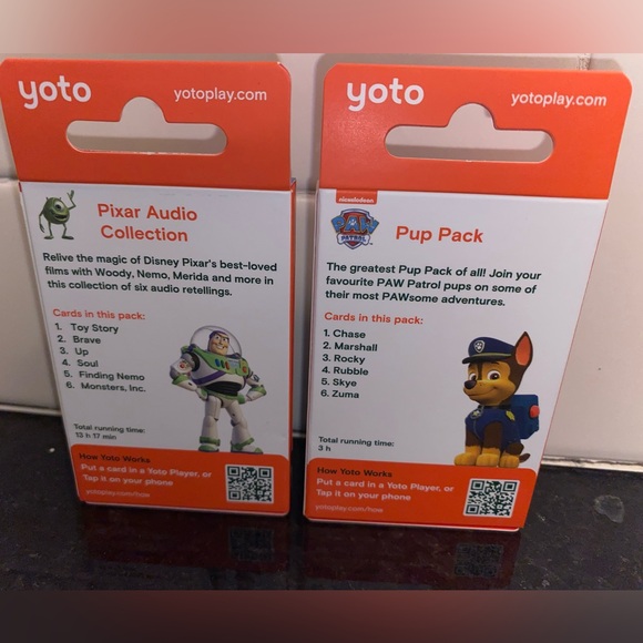 ✨YOTO - 2PK Bundle Audio Book Learning cards (Kids) - Paw Patrol+Disney Pixar✨ - Picture 11 of 16